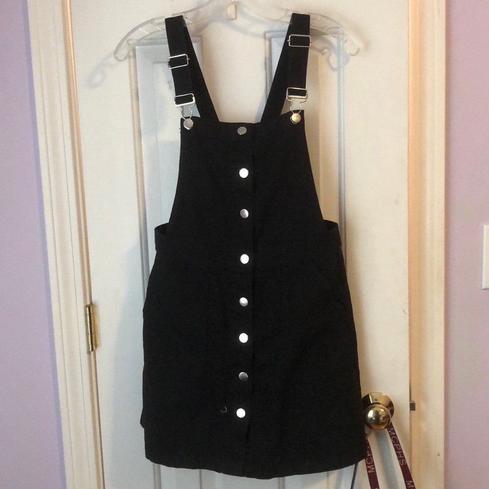 Black overall dress!